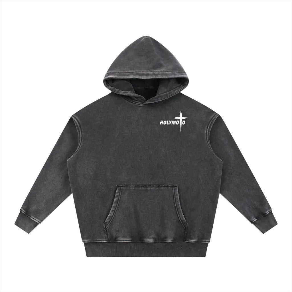Adult Snow washed oversized holymoto hoodie